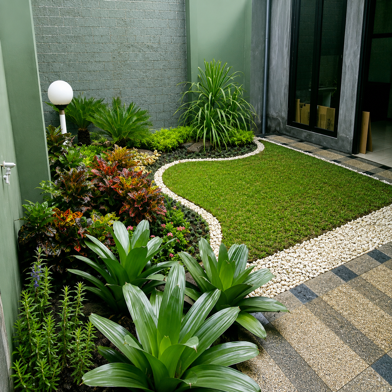 taman kering minimalis